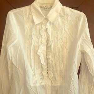 CAbi White button-up blouse